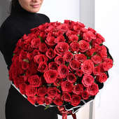 Valentine Day Special 100 Roses Bouquet Gift